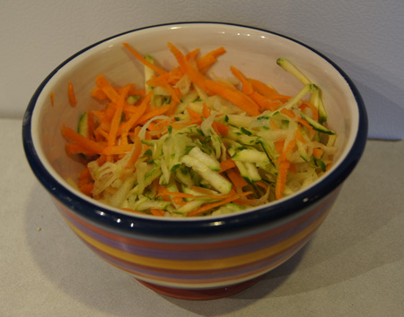 grated vegetables