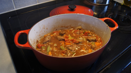 Lamb Stew with Cinnamon, before simmering