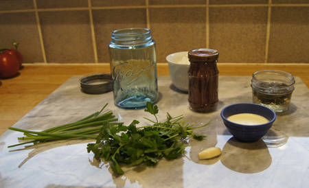 ingredients for the dressing