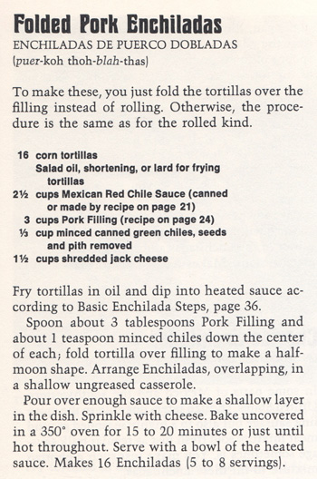 Folded Pork Enchiladas