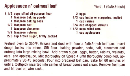 Applesauce Oatmeal Loaf