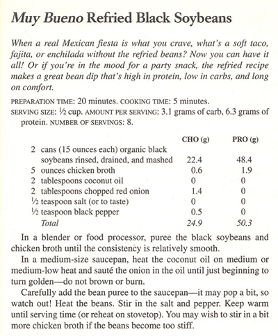 refried black soybeans recipe