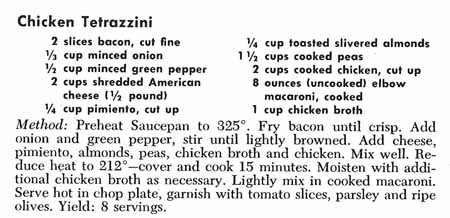 Chicken Tetrazzini recipe