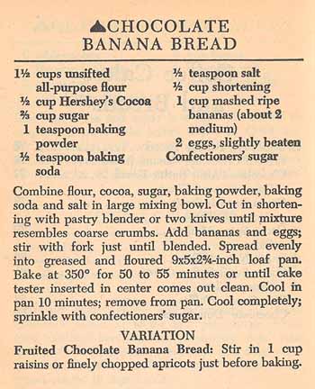 Chocolate Banana Bread recipe