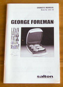 George foreman recipe book hotsell