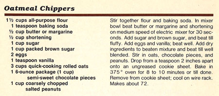 Oatmeal Chippers recipe