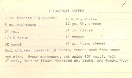 Tetrazzini Crepes recipe