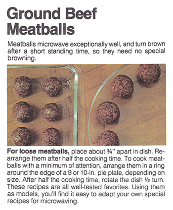 microwaving ground beef meatballs