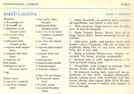 Baked Lasagne recipe