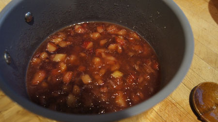 cooked rhubarb