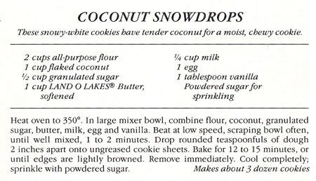 Coconut Snowdrops Recipe