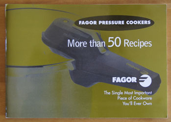 Fagor Pressure Cookers cookbook