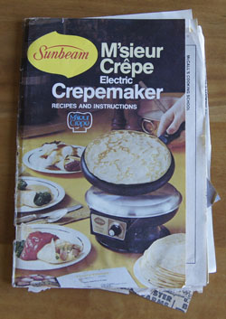 M'sieur Crepe Crepemaker cookbook