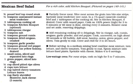 Mexican Beef Salad recipe