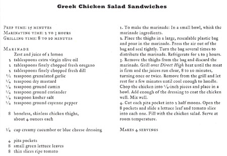 Greek Chicken Salad Sandwiches recipe