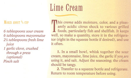 Lime Cream recipe