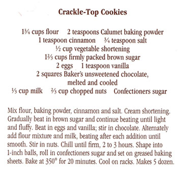 Crackle-Top Cookies recipe