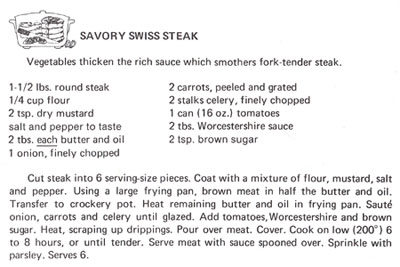 Savory Swiss Steak recipe