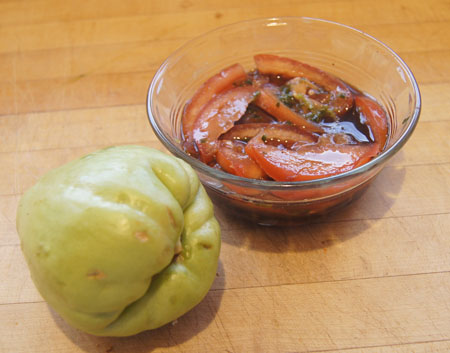 chayote and tomato vinaigrette