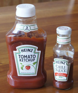 Heinz ketchup and chili sauce