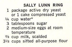 Sally Lunn recipe