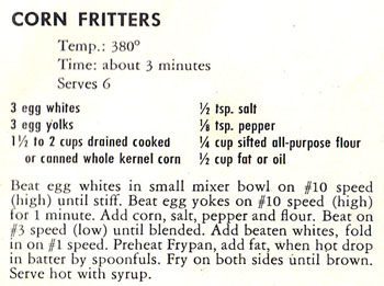 Corn Fritters recipe