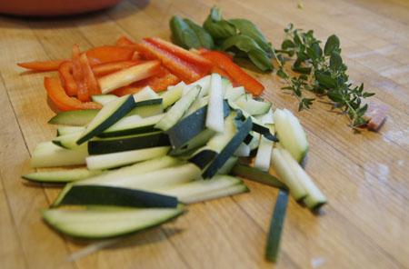 pasta veggies