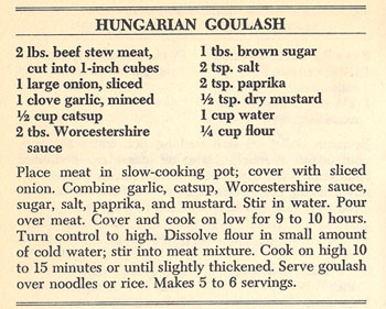 Hungarian Goulash recipe