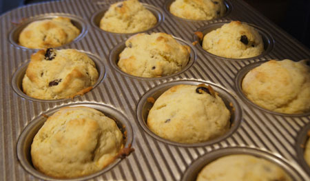Basic Muffins with Raisins and Orange