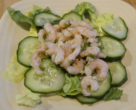 Dilled Shrimp and Greens