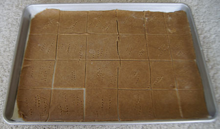 graham crackers in pan