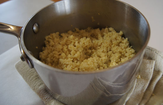 fluffy cooked millet